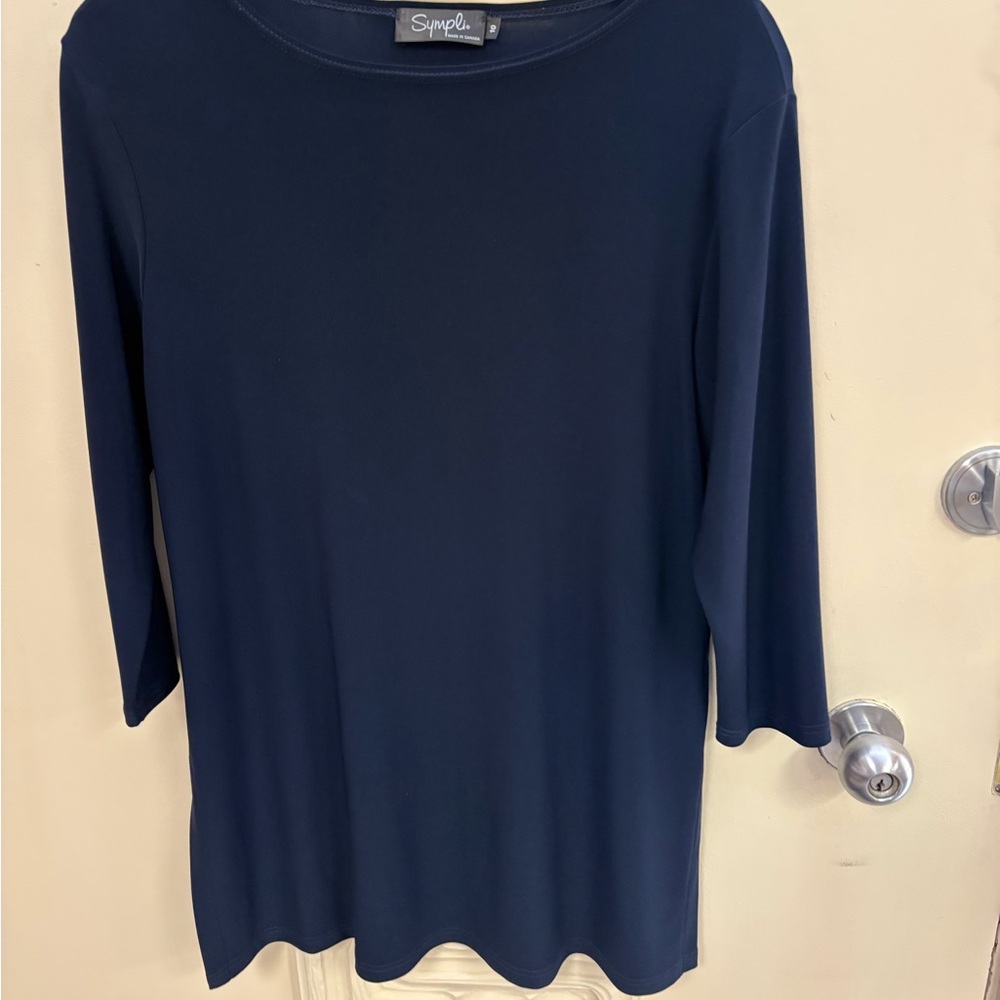 Sympli Blue Relaxed Long Sleeve Tee